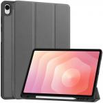 Husa Bizon Tab Lizard compatibila cu Samsung Galaxy Tab S12 Plus, 12.6 inch, Gri 2 - lerato.ro