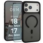 Kit protectie 2 in 1 BizonMobile, Carcasa Bizon MatteO si Folie sticla securizata Bizon Glass Edge, compatibil cu iPhone 18 Pro Max / 17 Pro Max, Negru 2 - lerato.ro
