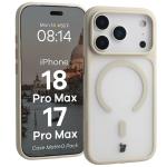 Kit protectie 2 in 1 BizonMobile, Carcasa Bizon MatteO si Folie sticla securizata Bizon Glass Edge, compatibil cu iPhone 18 Pro Max / 17 Pro Max, Bej 4 - lerato.ro