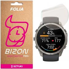 Set 2 folii protectie Bizon Watch Film Matte Duo compatibile cu Garmin Fenix 9 Pro (51mm), Transparent