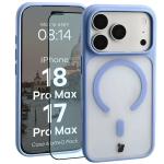 Kit protectie 2 in 1 BizonMobile, Carcasa Bizon MatteO si Folie sticla securizata Bizon Glass Edge, compatibil cu iPhone 18 Pro Max / 17 Pro Max, Light Blue 2 - lerato.ro