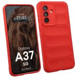 Kit protectie 2 in 1 BizonMobile, Carcasa Bizon Tur si Folie sticla securizata Bizon Glass Edge, compatibil cu Samsung Galaxy A37 5G, Rosu 4 - lerato.ro