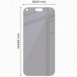 Set 2 folii protectie Bizon Eplikator Hybrid Shadow Privacy compatibile cu iPhone 18 Pro, Negru 3 - lerato.ro