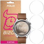 Set 3 folii de protectie Bizon HydroFlex compatibile cu Honor Watch 6, Transparent 2 - lerato.ro