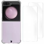 Kit protectie 3 in 1 BizonMobile Clear Pack, Carcasa Bizon Salpa si 2 folii Bizon Glass Clear Hydrogel, compatibil cu Samsung Galaxy Z Flip 6 / 7 FE, Transparent 2 - lerato.ro