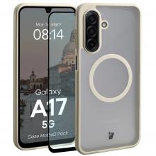 Kit protectie 2 in 1 BizonMobile, Carcasa Bizon MatteO si Folie sticla securizata Bizon Glass Edge, compatibil cu Samsung Galaxy A17 5G, Bej