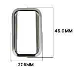Carcasa cu protectie ecran BizonMobile Felipe compatibila cu Xiaomi Smart Band 11 Active, Silver 3 - lerato.ro