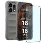 Kit protectie 2 in 1 BizonMobile, Carcasa Bizon Tur si Folie sticla securizata Bizon Glass Edge, compatibil cu Oppo Reno 16 / Reno 16 Pro, Light Grey 2 - lerato.ro