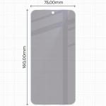 Folie protectie display Bizon Hybrid Shadow Privacy compatibila cu Xiaomi Redmi Note 17 Pro Max 5G, Negru 3 - lerato.ro