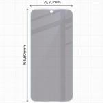 Folie protectie display Bizon Hybrid Shadow Privacy compatibila cu Xiaomi Redmi Note 17 4G / 5G, Negru 3 - lerato.ro