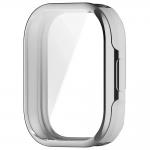 Carcasa cu protectie ecran BizonMobile Felipe compatibila cu Xiaomi Redmi Watch 6 Lite, Silver 3 - lerato.ro