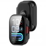 Carcasa cu protectie ecran BizonMobile Adamo compatibila cu Xiaomi Redmi Watch 6 Lite, Matte Black 4 - lerato.ro