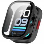 Carcasa cu protectie ecran BizonMobile Adamo compatibila cu Xiaomi Redmi Watch 6 Lite, Matte Black 2 - lerato.ro