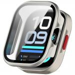 Carcasa cu protectie ecran BizonMobile Adamo compatibila cu Xiaomi Redmi Watch 6 Lite, Champagne 2 - lerato.ro