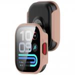 Carcasa cu protectie ecran BizonMobile Adamo compatibila cu Xiaomi Redmi Watch 6 Lite, Roz 4 - lerato.ro