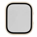 Carcasa cu protectie ecran BizonMobile Adamo compatibila cu Xiaomi Redmi Watch 6 Lite, Bej 8 - lerato.ro