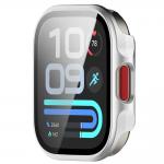 Carcasa cu protectie ecran BizonMobile Adamo compatibila cu Xiaomi Redmi Watch 6 Lite, Silver 5 - lerato.ro
