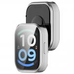 Carcasa cu protectie ecran BizonMobile Felipe compatibila cu Xiaomi Redmi Watch 6 Active, Silver 7 - lerato.ro