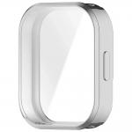 Carcasa cu protectie ecran BizonMobile Felipe compatibila cu Xiaomi Redmi Watch 6 Active, Silver 3 - lerato.ro