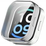 Carcasa cu protectie ecran BizonMobile Felipe compatibila cu Xiaomi Redmi Watch 6 Active, Silver 2 - lerato.ro