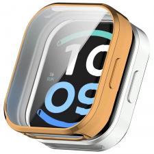 Carcasa cu protectie ecran BizonMobile Felipe compatibila cu Xiaomi Redmi Watch 6 Active, Rose Gold