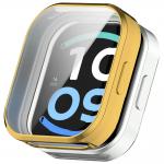 Carcasa cu protectie ecran BizonMobile Felipe compatibila cu Xiaomi Redmi Watch 6 Active, Gold 2 - lerato.ro