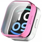Carcasa cu protectie ecran BizonMobile Felipe compatibila cu Xiaomi Redmi Watch 6 Active, Roz 2 - lerato.ro