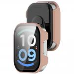 Carcasa cu protectie ecran BizonMobile Adamo compatibila cu Xiaomi Redmi Watch 6 Active, Roz 4 - lerato.ro