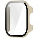 Carcasa cu protectie ecran BizonMobile Adamo compatibila cu Xiaomi Redmi Watch 6 Active, Bej 3 - lerato.ro