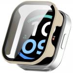 Carcasa cu protectie ecran BizonMobile Adamo compatibila cu Xiaomi Redmi Watch 6 Active, Bej 2 - lerato.ro