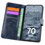 Husa flip cover Bizon Pocket compatibila cu Motorola Edge 70 Max, Navy Blue 3 - lerato.ro