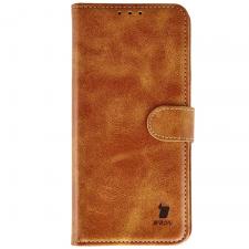 Husa flip cover Bizon Pocket compatibila cu Motorola Edge 70 Max, Maro