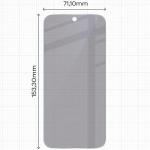 Folie protectie display Bizon Hybrid Shadow Privacy compatibila cu Oppo Find X10, Negru 3 - lerato.ro