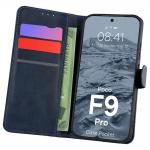 Husa flip cover Bizon Pocket compatibila cu Xiaomi Poco F9 Pro, Navy Blue 3 - lerato.ro