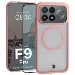 Kit protectie 2 in 1 BizonMobile, Carcasa Bizon MatteO si Folie sticla securizata Bizon Glass Edge, compatibil cu Xiaomi Poco F9 Pro, Roz 2 - lerato.ro