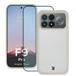 Kit protectie 2 in 1 BizonMobile, Carcasa Bizon MatteO si Folie sticla securizata Bizon Glass Edge, compatibil cu Xiaomi Poco F9 Ultra, Bej 2 - lerato.ro