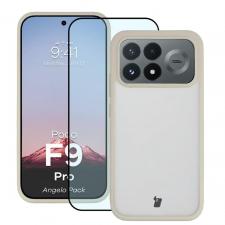 Kit protectie 2 in 1 BizonMobile, Carcasa Bizon MatteO si Folie sticla securizata Bizon Glass Edge, compatibil cu Xiaomi Poco F9 Ultra, Bej