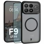 Kit protectie 2 in 1 BizonMobile, Carcasa Bizon MatteO si Folie sticla securizata Bizon Glass Edge, compatibil cu Xiaomi Poco F9 Ultra, Negru 2 - lerato.ro