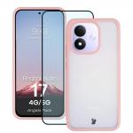 Kit protectie 2 in 1 BizonMobile, Carcasa Bizon Angelo si Folie sticla securizata Bizon Glass Edge, compatibil cu Xiaomi Redmi Note 17 4G / 5G, Roz 2 - lerato.ro