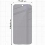 Folie protectie display Bizon Hybrid Shadow Privacy compatibila cu Oppo Reno 16 F / FS, Negru 3 - lerato.ro