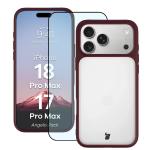 Kit protectie 2 in 1 BizonMobile, Carcasa Bizon Angelo si Folie sticla securizata Bizon Glass Edge, compatibil cu iPhone 18 Pro Max / 17 Pro Max, Dark Purple 2 - lerato.ro