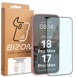 Kit protectie 2 in 1 BizonMobile, Carcasa Bizon MatteO si Folie sticla securizata Bizon Glass Edge, compatibil cu iPhone 18 Pro Max / 17 Pro Max, Roz 10 - lerato.ro