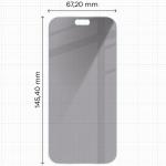 Folie sticla securizata Bizon Glass Clear Shadow Privacy compatibila cu iPhone 18 Pro, Negru 3 - lerato.ro