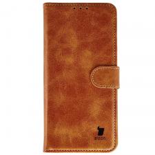 Husa flip cover Bizon Pocket compatibila cu Samsung Galaxy S26 FE / S25 FE, Maro