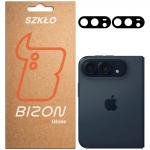 Set de 2 protectii camera foto Bizon Glass Lens compatibile cu iPhone Duo, Negru 3 - lerato.ro