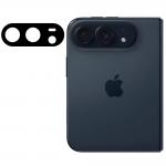 Set de 2 protectii camera foto Bizon Glass Lens compatibile cu iPhone Duo, Negru 2 - lerato.ro