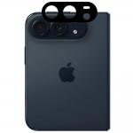 Set de 2 protectii camera foto Bizon Glass Lens compatibile cu iPhone Duo, Negru 6 - lerato.ro