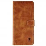 Husa flip cover Bizon Pocket compatibila cu Xiaomi Redmi 17, Maro 2 - lerato.ro