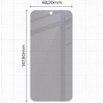 Folie protectie display Bizon Hybrid Shadow Privacy compatibila cu Vivo X500 Pro, Negru 3 - lerato.ro