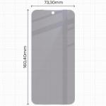 Folie protectie display Bizon Hybrid Shadow Privacy compatibila cu Vivo X500 Pro Max, Negru 3 - lerato.ro